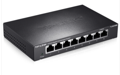 TP-LINK 8口千兆交换机 企业级交换器 监控网络网线分线器 分流器 金属机身